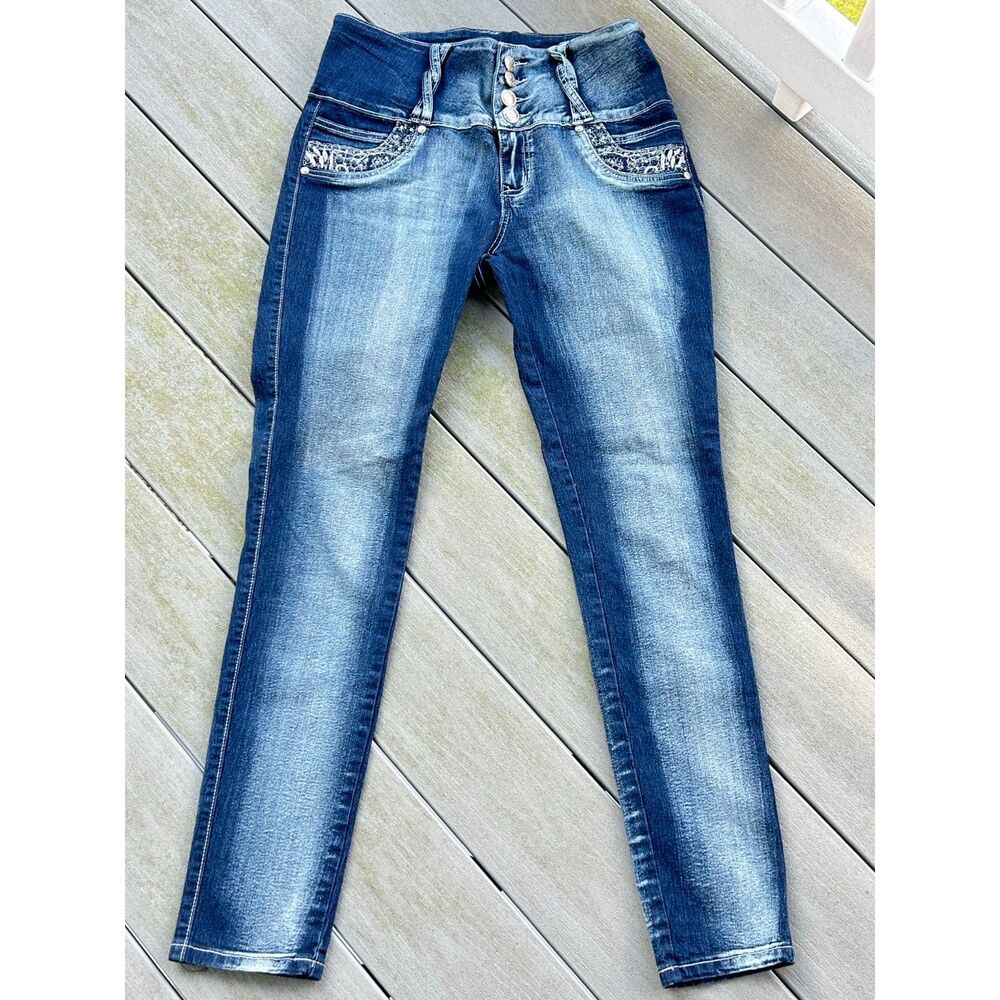 High Waisted Fly Skinny Jeans